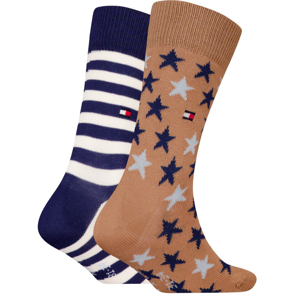Køb Tommy Hilfiger Classic Khaki/Blue Kids Strømper 2-Pak Stars og Stripes | Luksusbaby