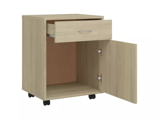 Armoire à roulettes Chêne sonoma 45x38x54 cm Bois d’ingénierie