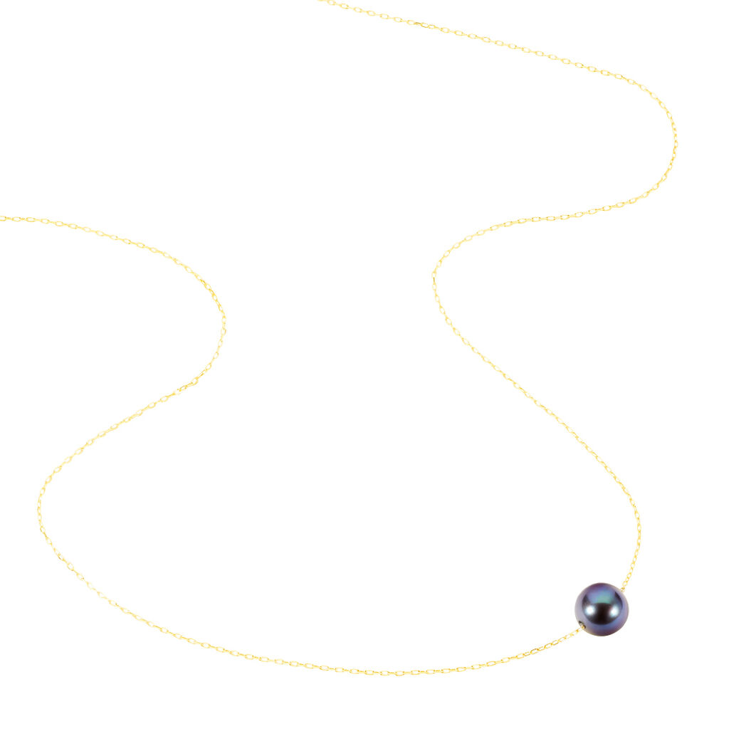 Collier Sissy Or Jaune Perle De Culture