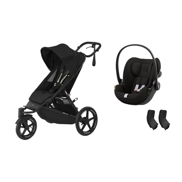 Poussette DUO Avi Spin Moon black + CLOUD G i-Size Magic Black - CYBEX