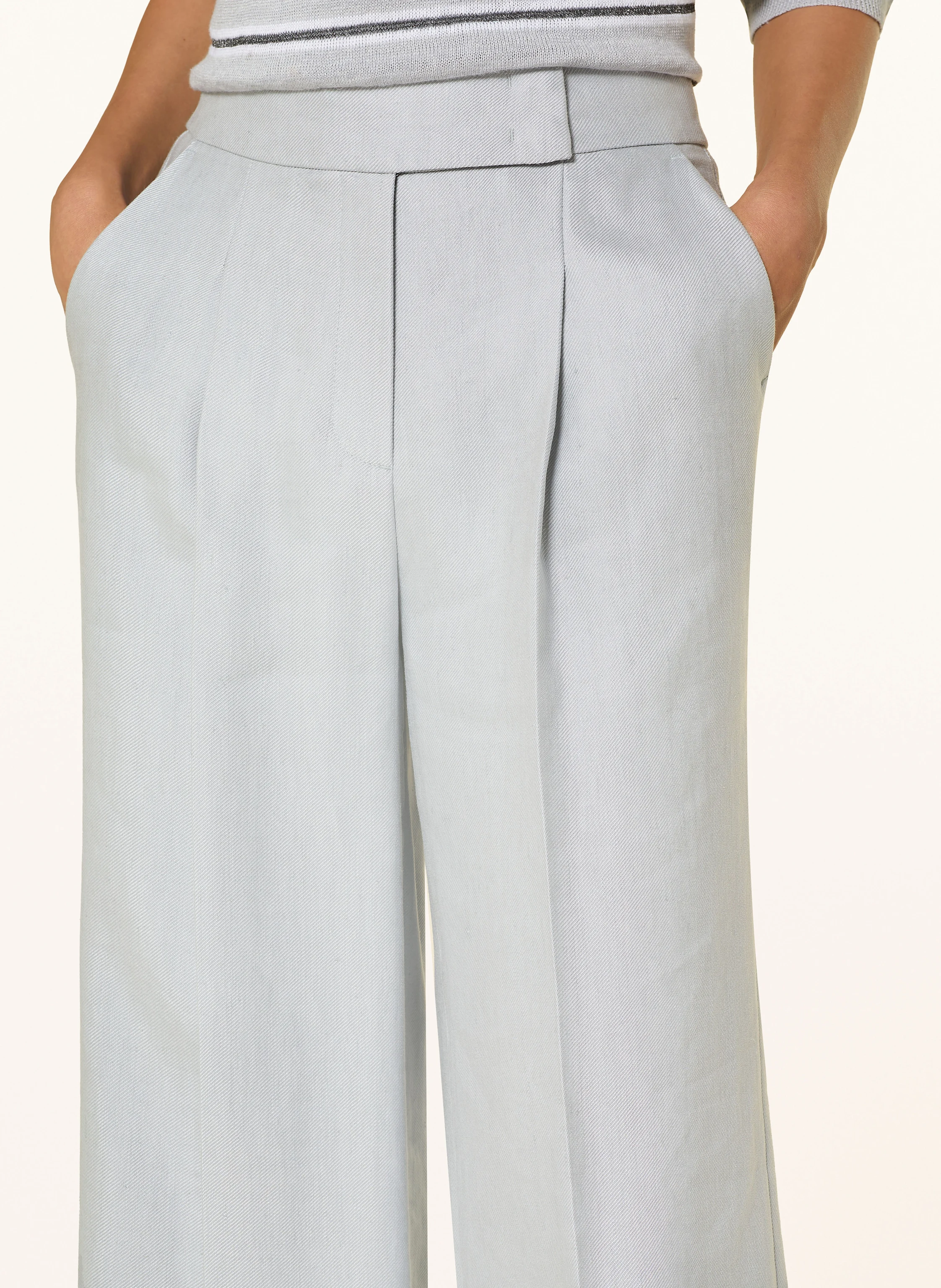 LUISA CERANO Marlenehose mit Leinen