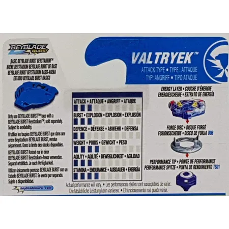 Hasbro Beyblade Burst Single Tops Valtryek, Kreisel