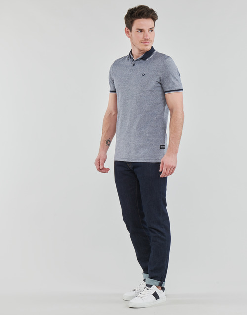 Tom Tailor - POLO WITH RIB DETAIL - Marine chiné