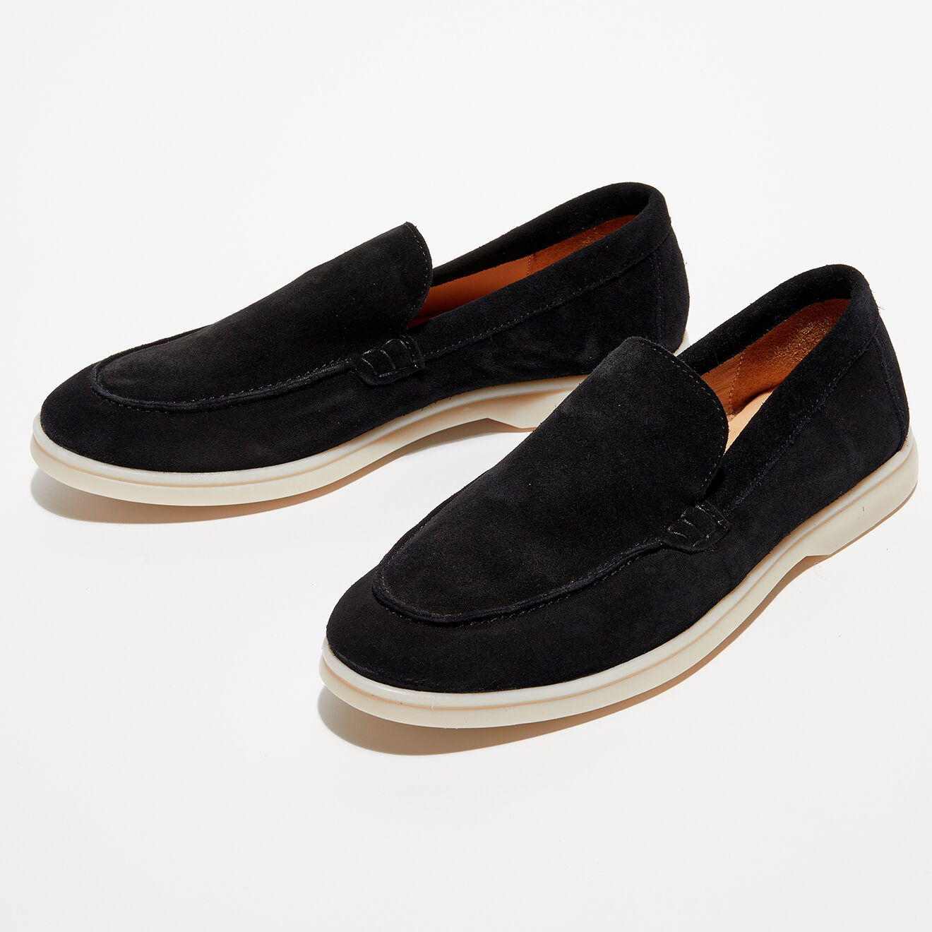 Loafers Mocassins en Velours de Cuir Jules noirs