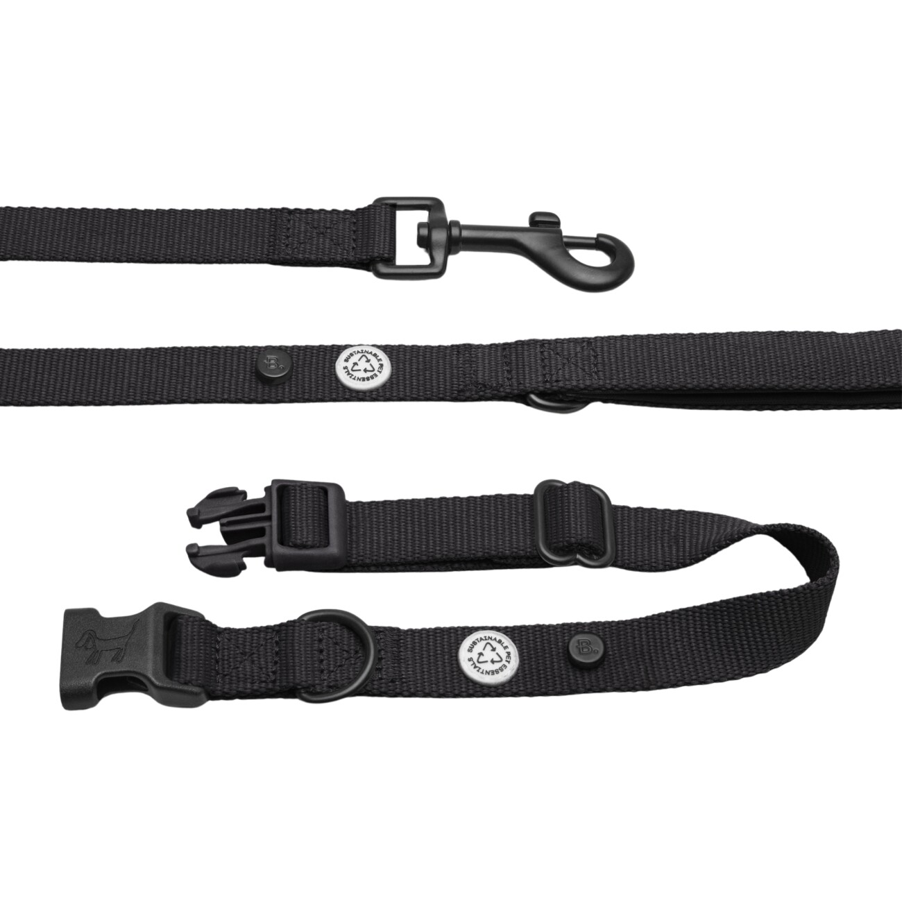 Barkalot Hundehalsband-Auslaufset schwarz S