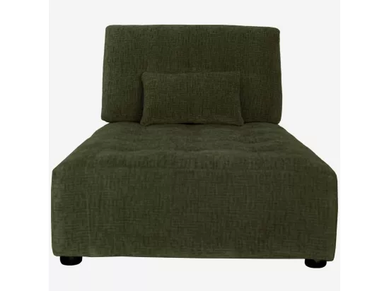 HABITAT - Méridienne en tissu texturé - Vert kaki - Reiko