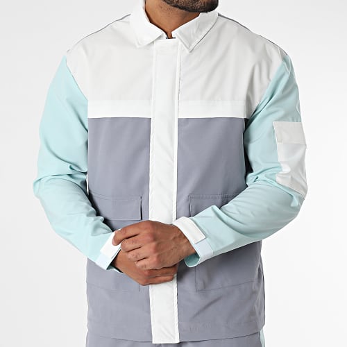 Ensemble Cargo KL-2096 Gris Blanc Vert Menthe