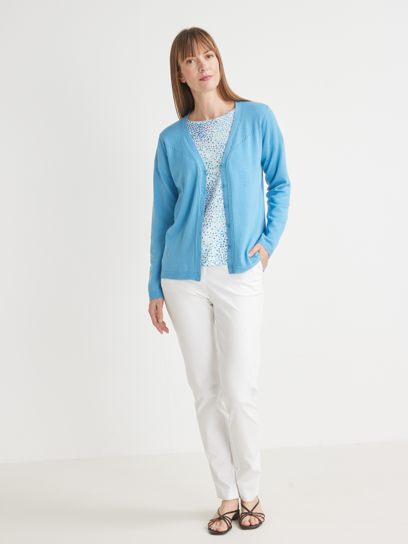 Gilet avec jeu d'ajouré