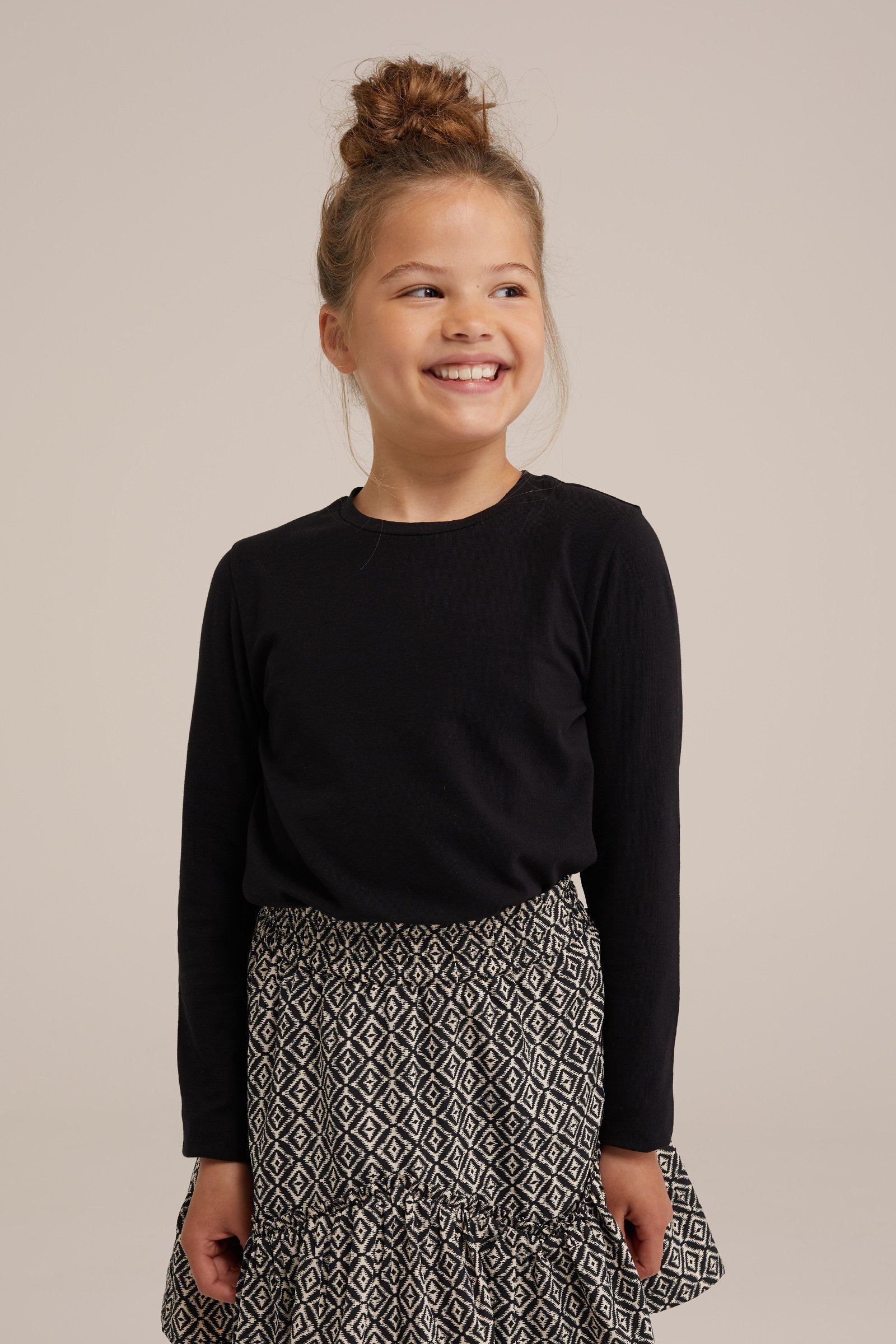 Meisjes T-shirt WE Fashion Zwart
