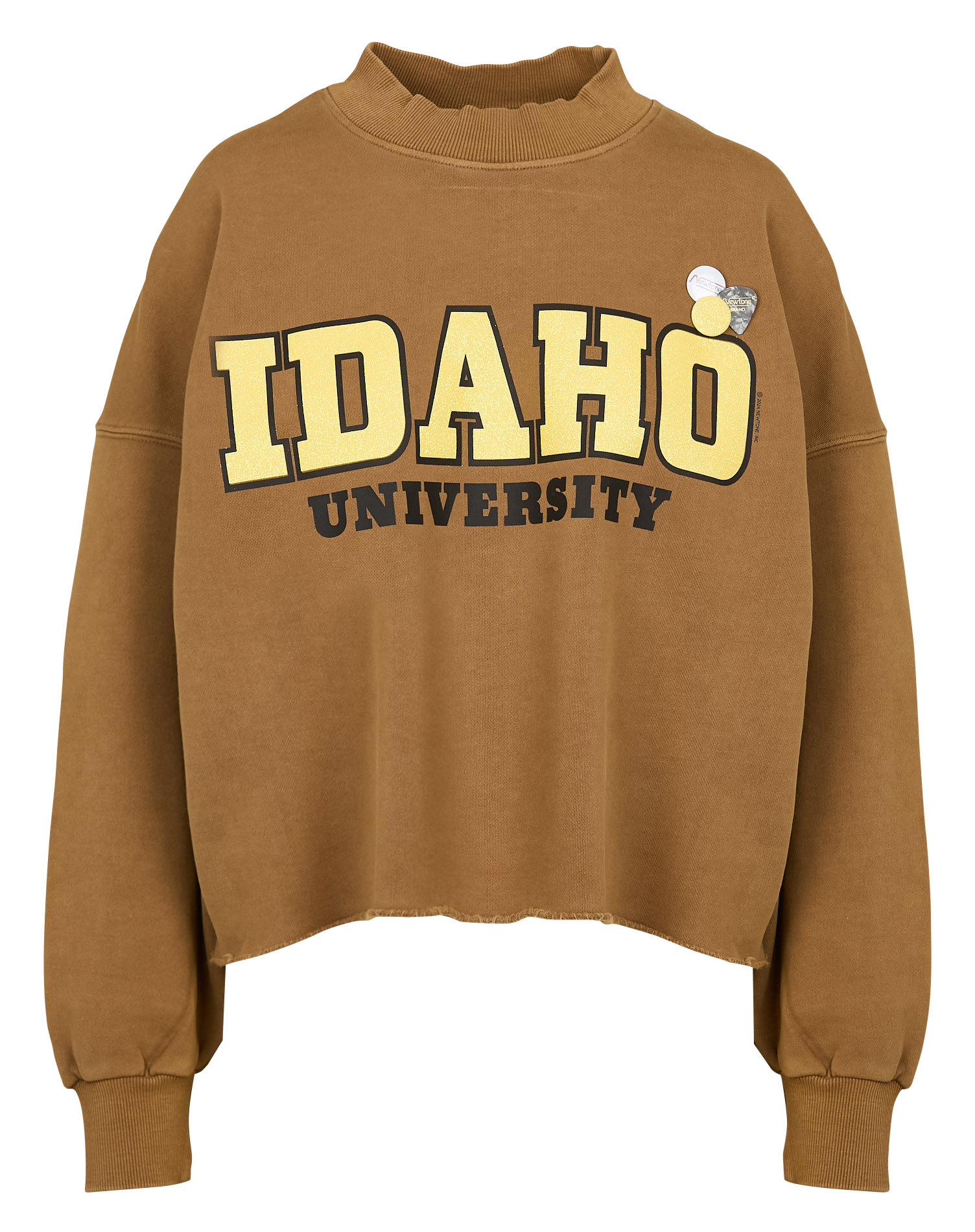 PORTER UNIVERSITY - Sweat ample col rond sérigraphié en coton | Marron