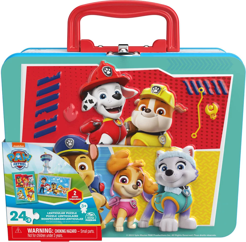 PAT'PATROUILLE - PUZZLE 48 PIECES AVEC GRANDE VALISETTE METAL