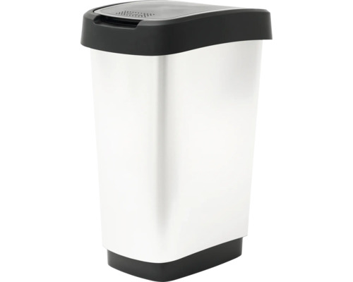 Rotho beugelemmer, kunststof, TWIST, 25 l, zilver/wit