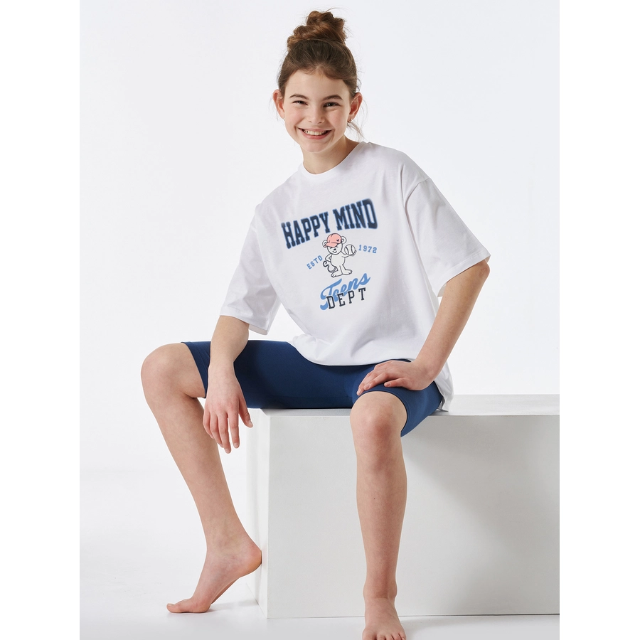 Schiesser Pyjama kurz Organic Cotton weiss