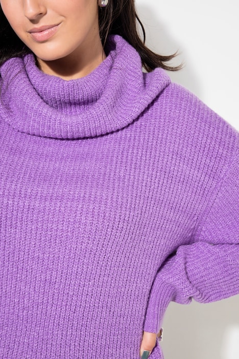 Pullover, oversized, Rollkragen