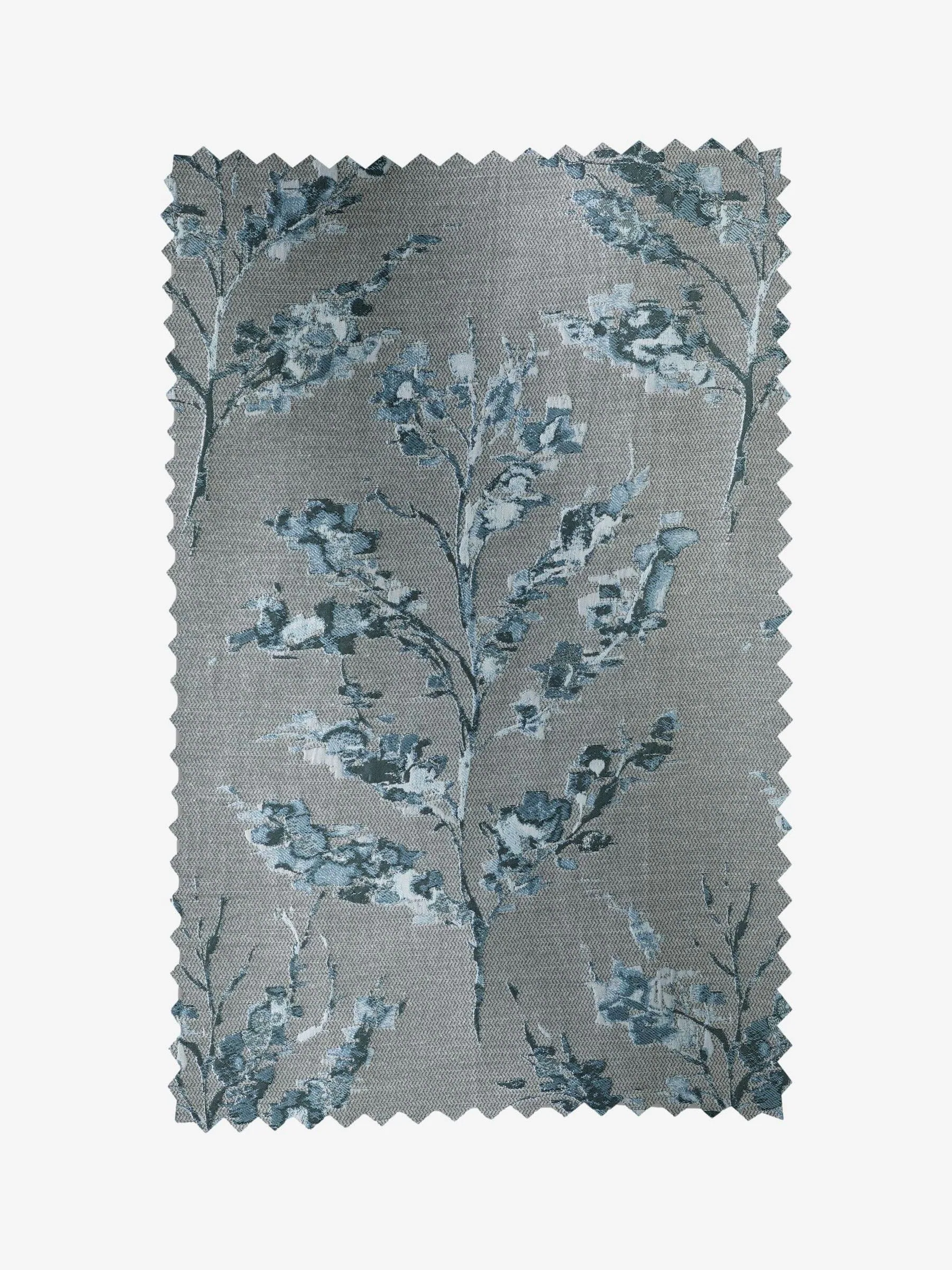 Floral Jacquard Eyelet Lined Curtains