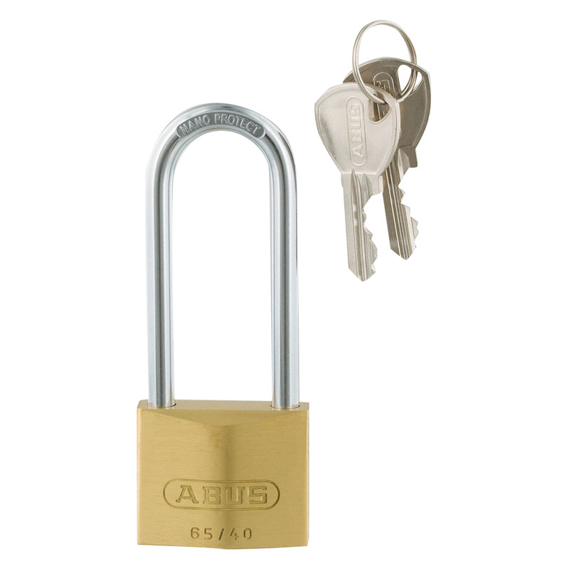 Abus messing hangslot hoge beugel 65/40/63mm