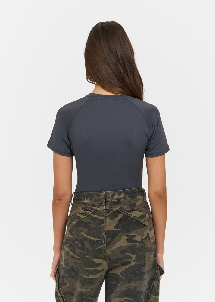 T mini t-shirt donkergrijs