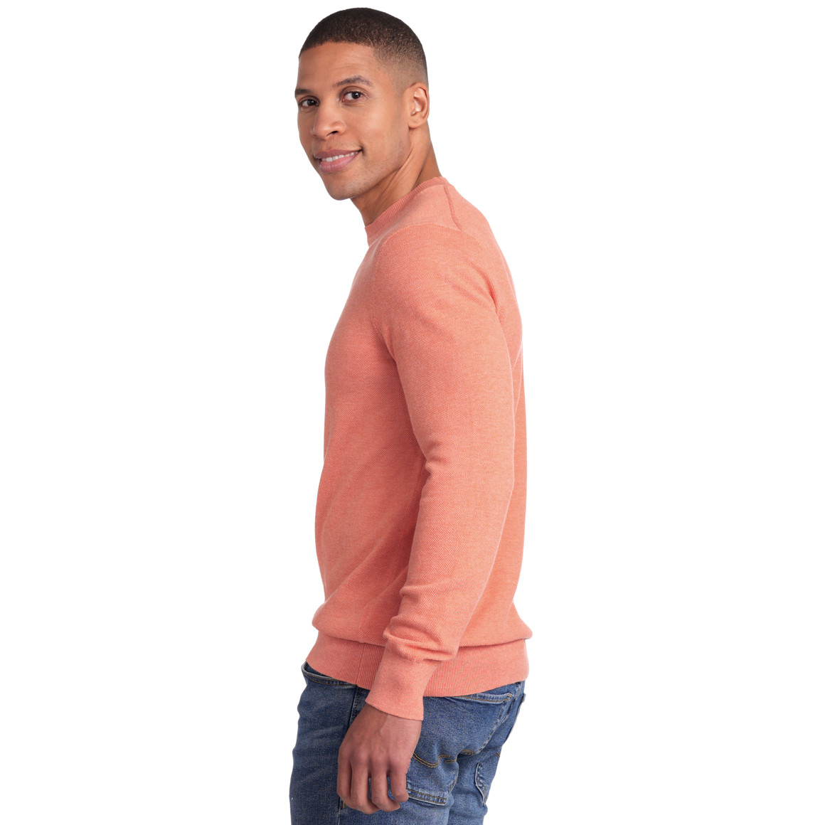 VanVaan Herren Feinstrickpullover unifarben orange