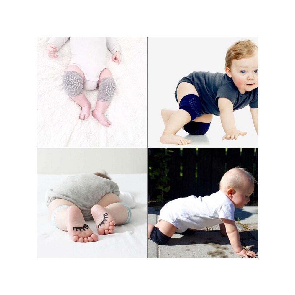 (1 Paar) Baby Knieschoner Anti-Rutsch Knieschützer Elastische Krabbelschoner (One Size) - Türkis