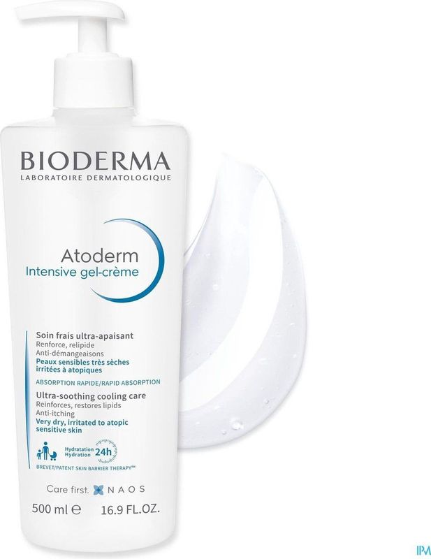 Bioderma - Atoderm Intensive Gel-crème - 500ml - Gel-crème Textuur - Hydratatie