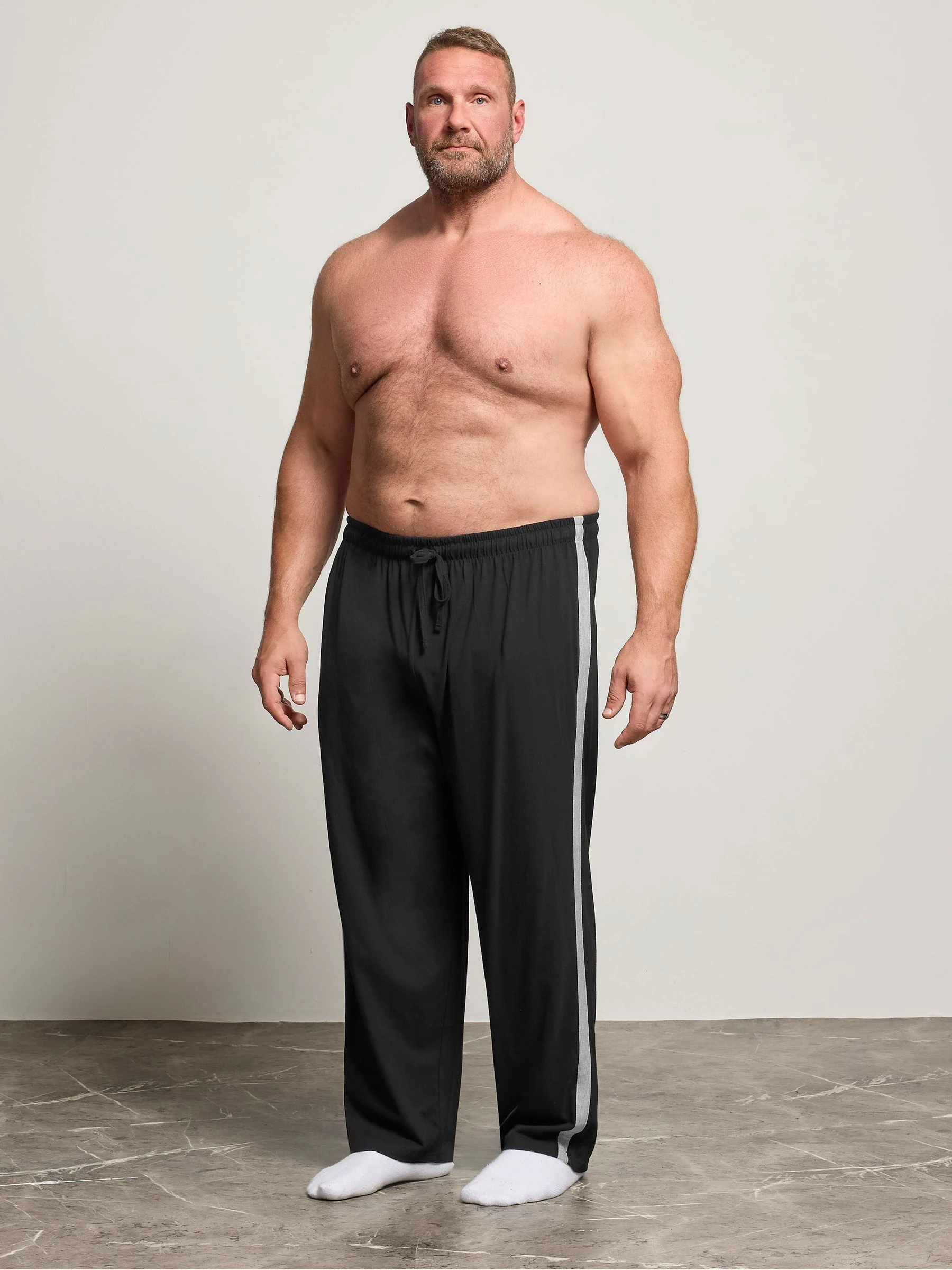 Zwart - BadRhino Big & Tall Jersey Lounge Joggingbroeken