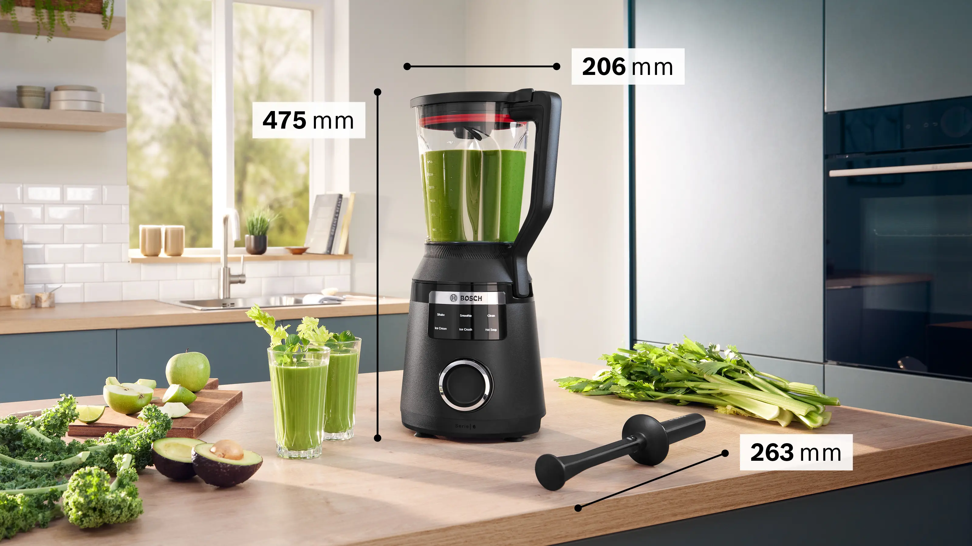 Serie 6 Blender met hoge prestaties VitaPower 1800 W Zwart