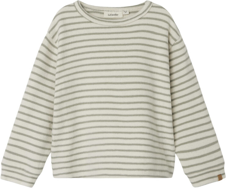 Lil' Atelier NMMTHORO LS NREG TOP STRIPE LIL Birch/seagrass