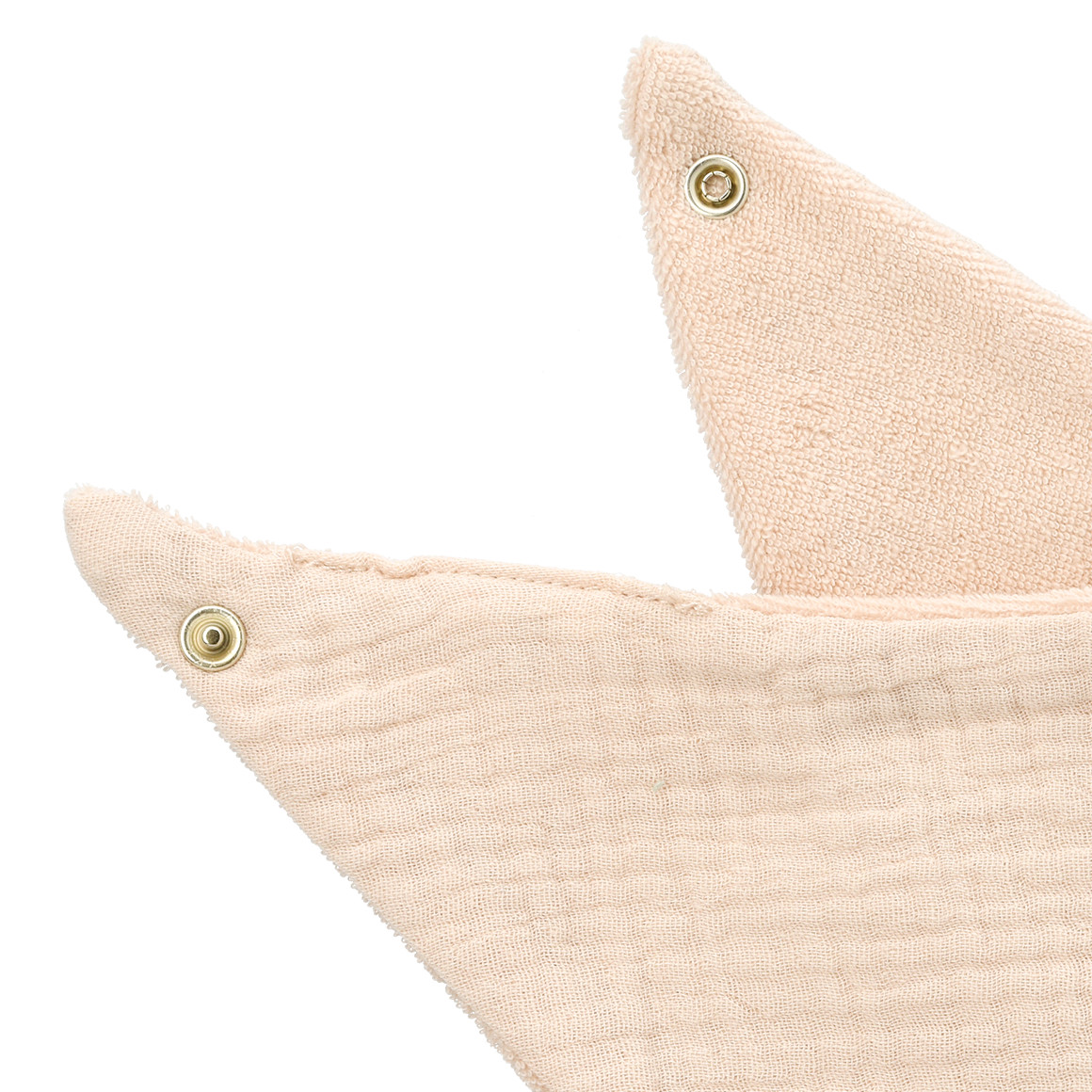 Topomini Baby Musselin-Bandana mit Frottee-Innenseite creme