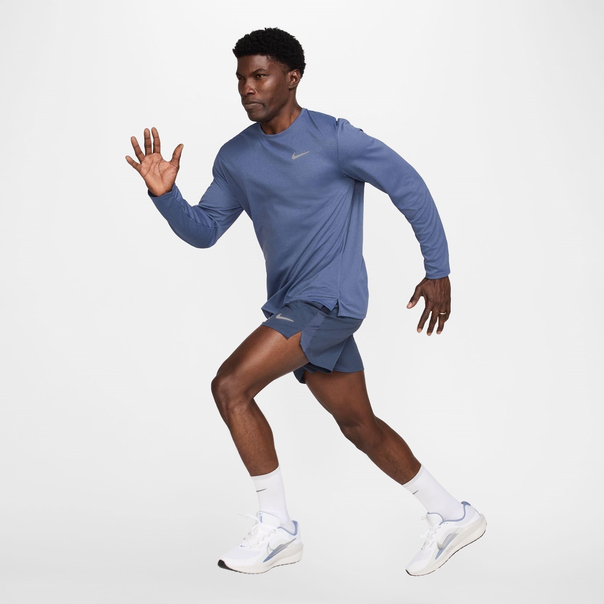Nike Miler Mens Dri FIT UV Long Sleeve Running Top