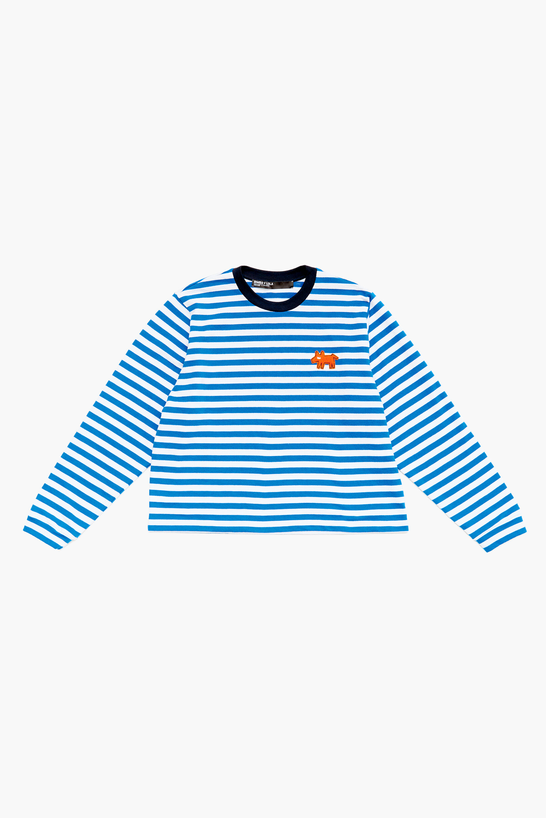 Camiseta listrada azul