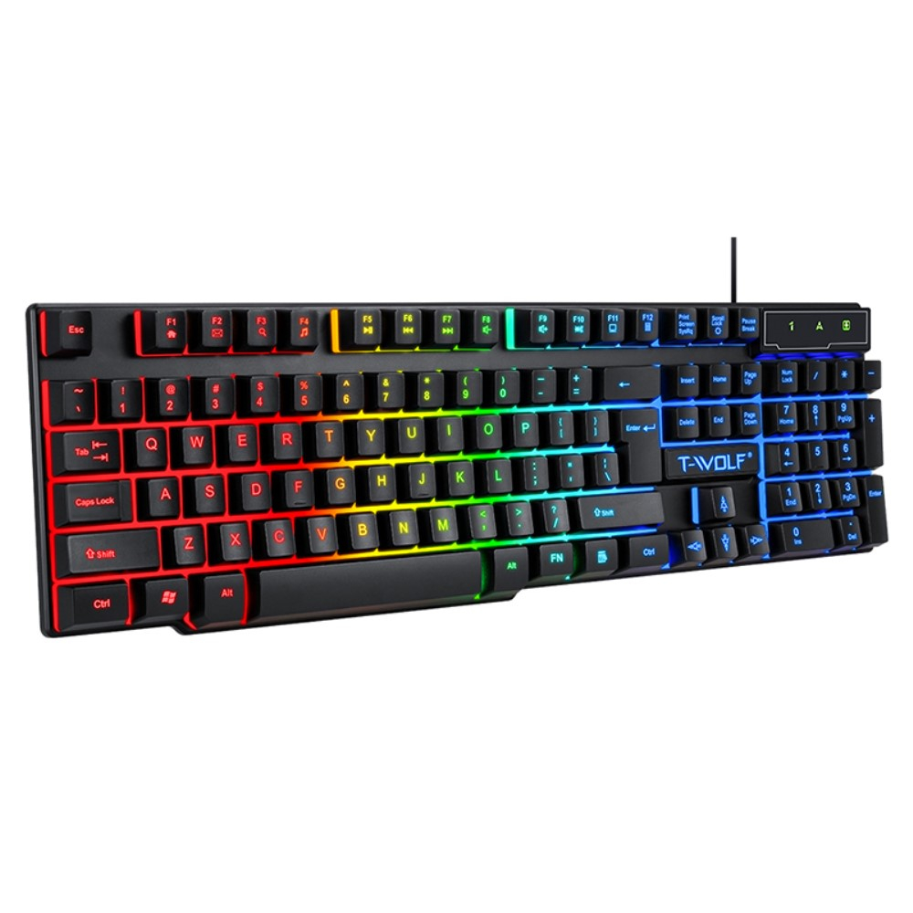 4in1 Gaming Combo Kit mit Maus / Headset / Mauspad / Tastatur mit RGB Hintergrundbeleuchtung QWERTY - Schwarz