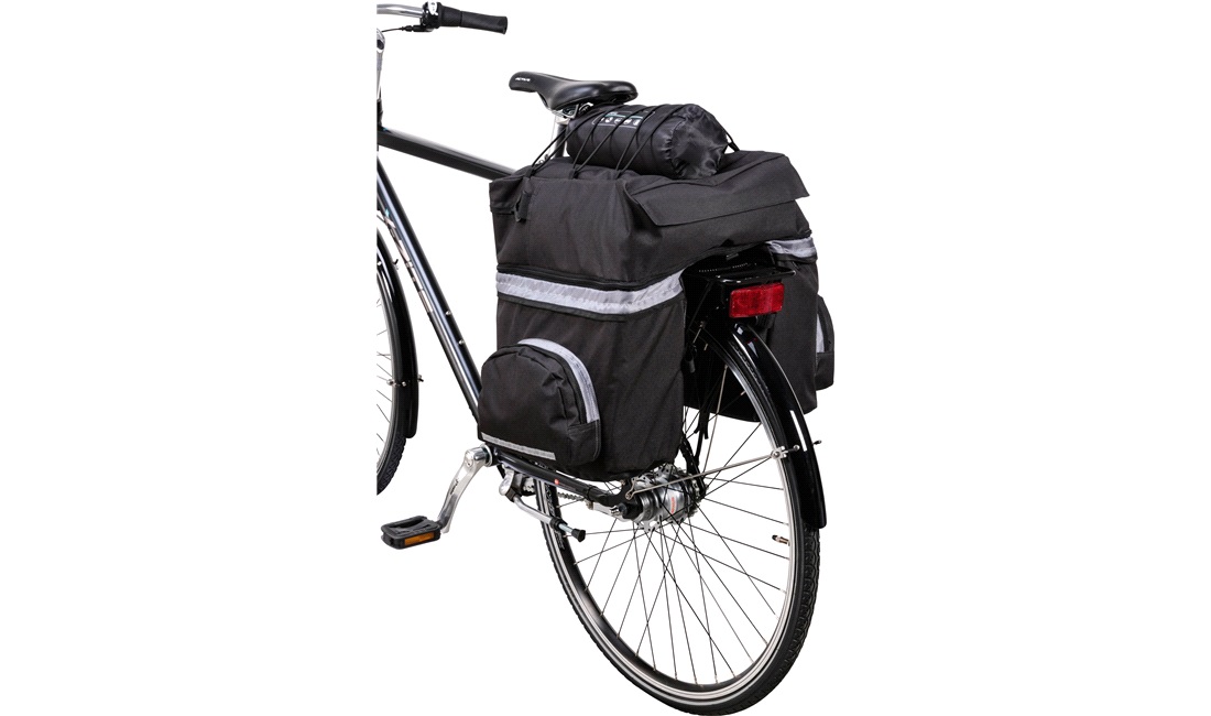 Cykeltaske 3 delt sort/grå