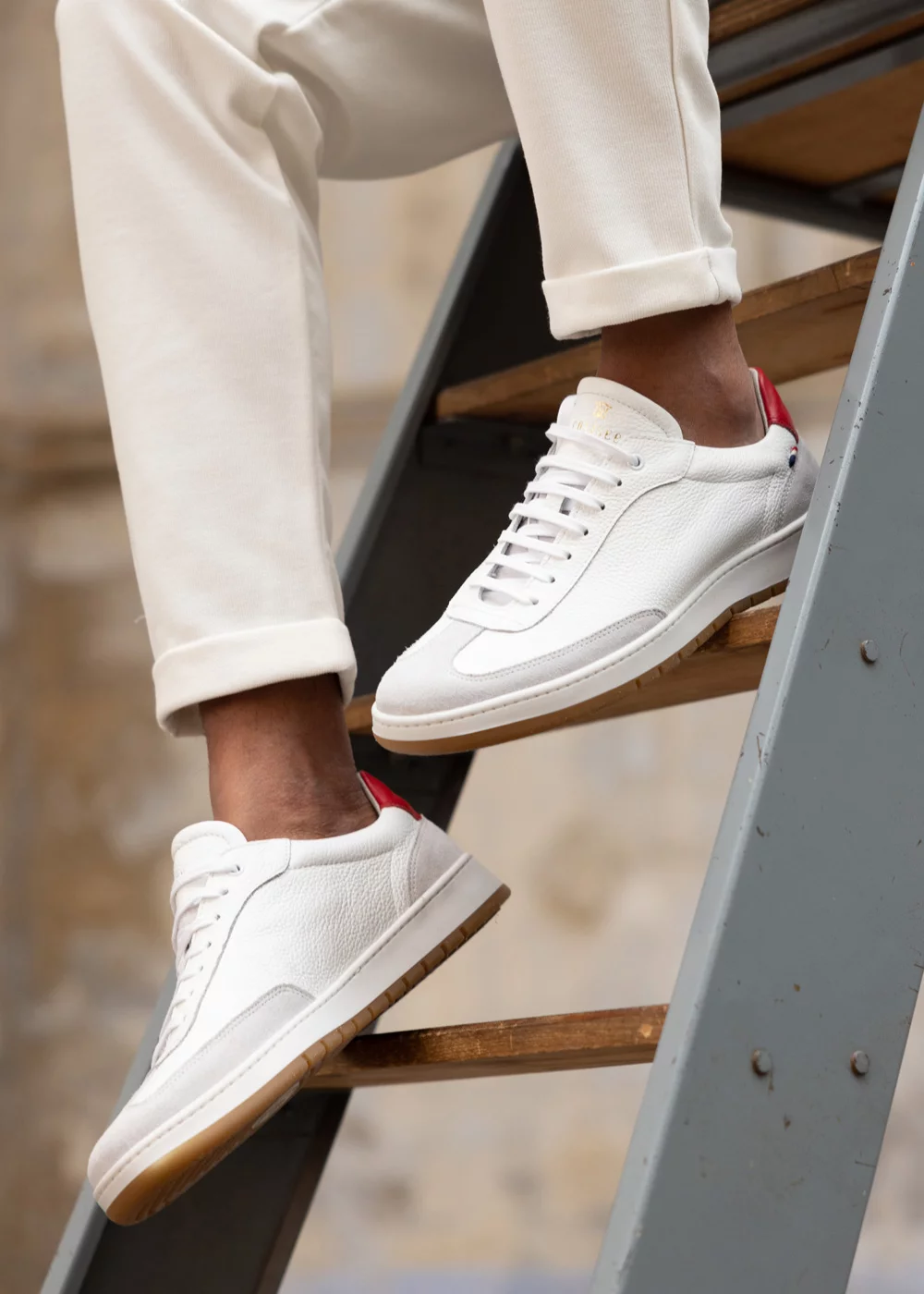 SNEAKERS REMO CUIR BLANC