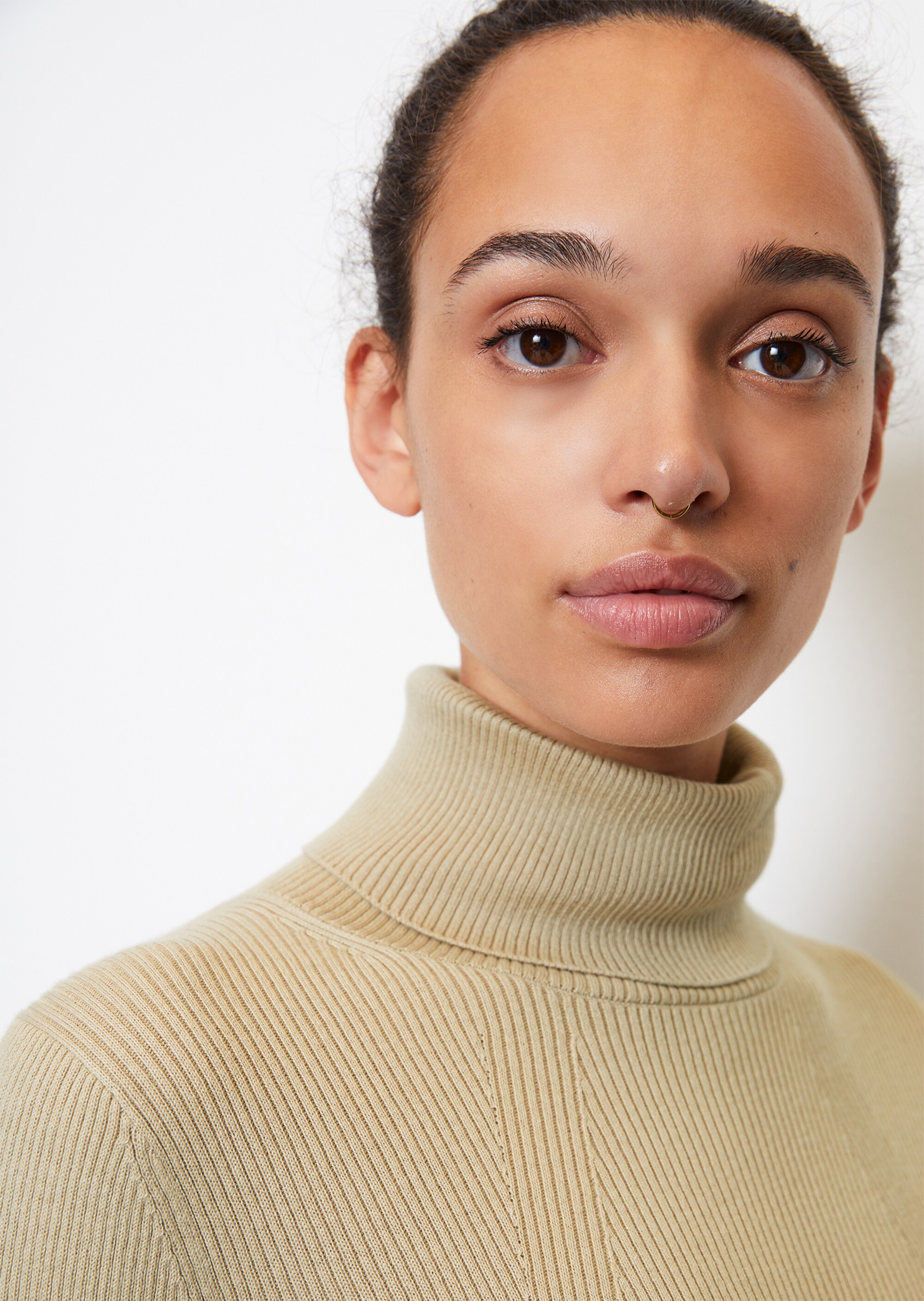 Rollkragenpullover slim aus Organic Cotton
