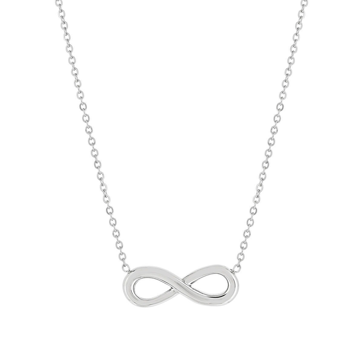 Collier acier maille forçat infini 47 cm