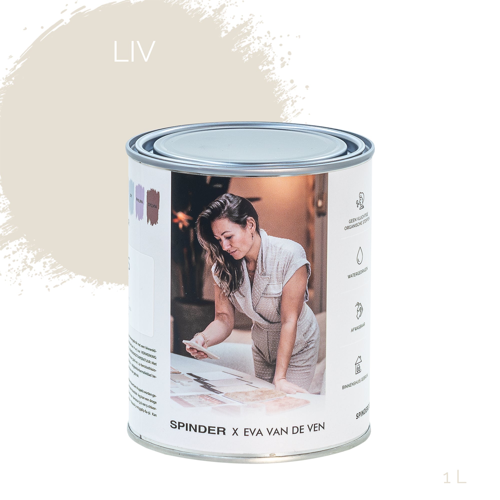 Spinder x eva van de ven 1L matte muurverf - Liv