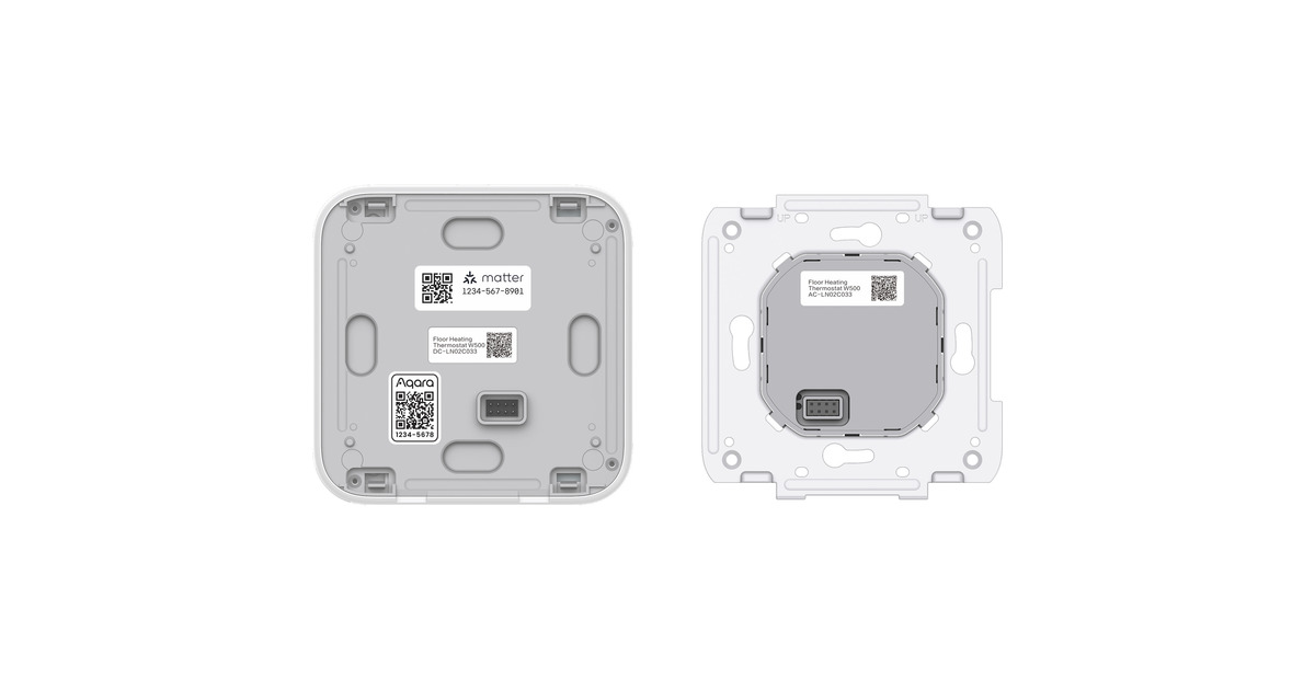 AqaraFloor Heating Thermostat W500  (Wit, Bluetooth, Thread/Zigbee)