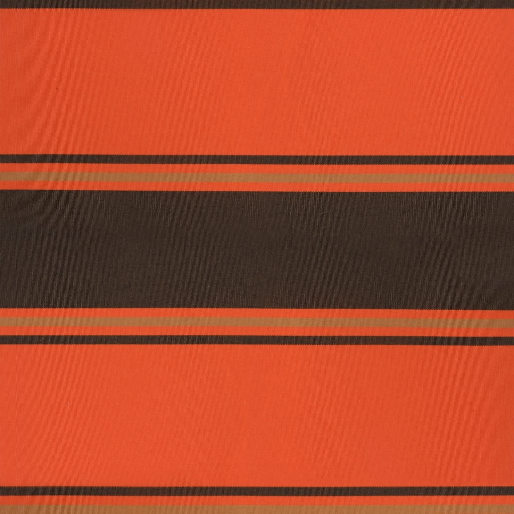 Auvent rétractable orange et marron 3x2,5 m tissu et aluminium
