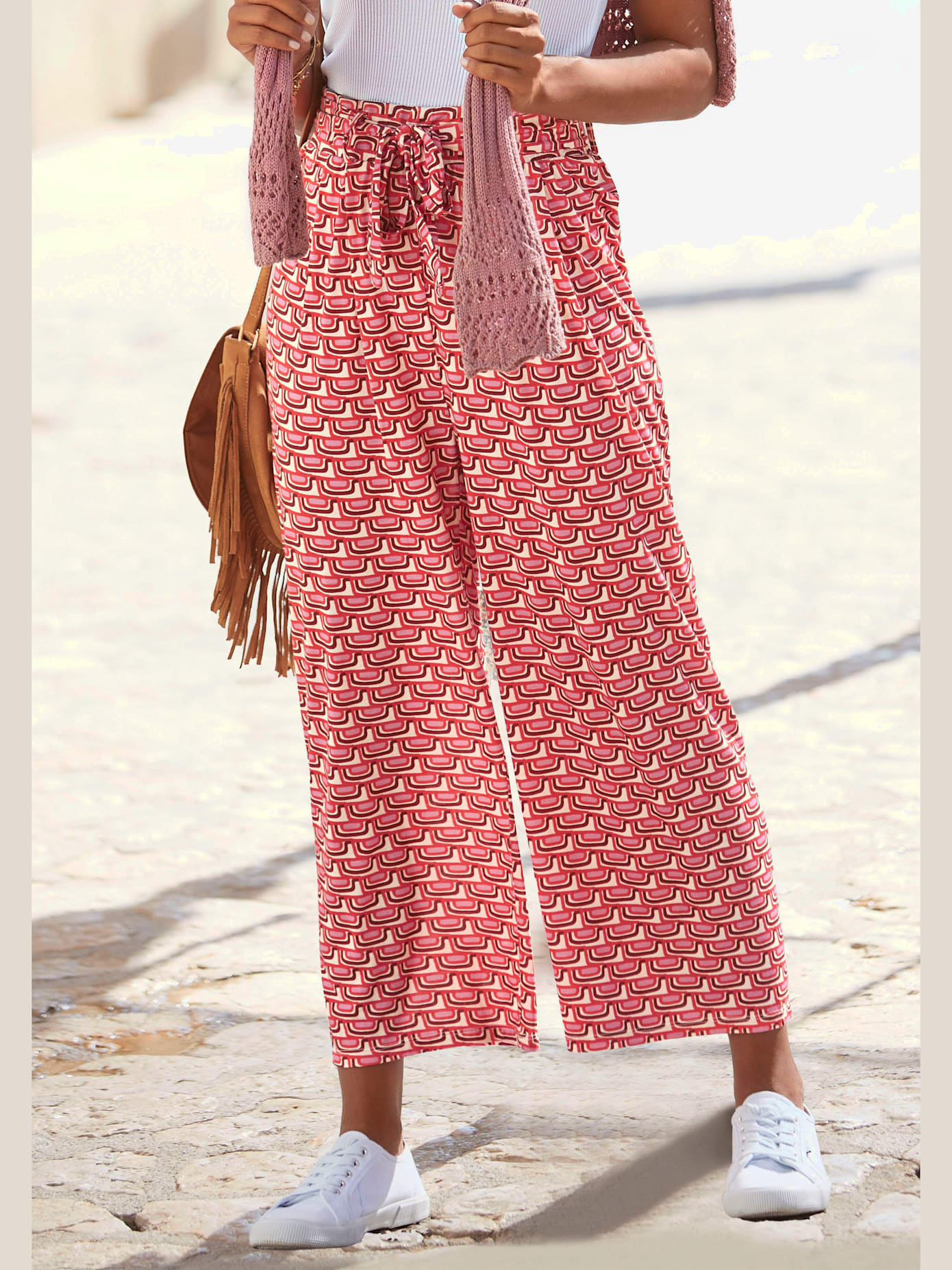 Jupe-culotte en jersey imprimée