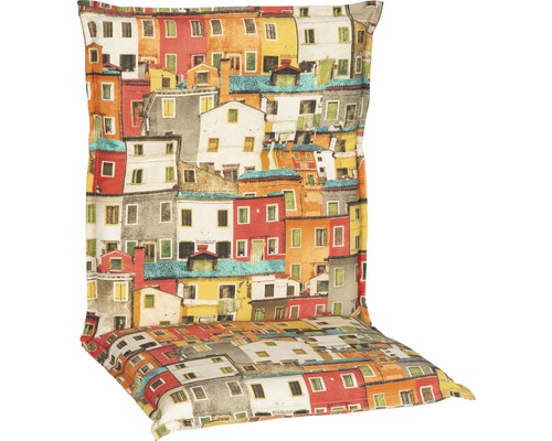 Kussen voor lage rugleuning beo® Tours 98 x 46 cm katoenmixstof beige bruin rood
