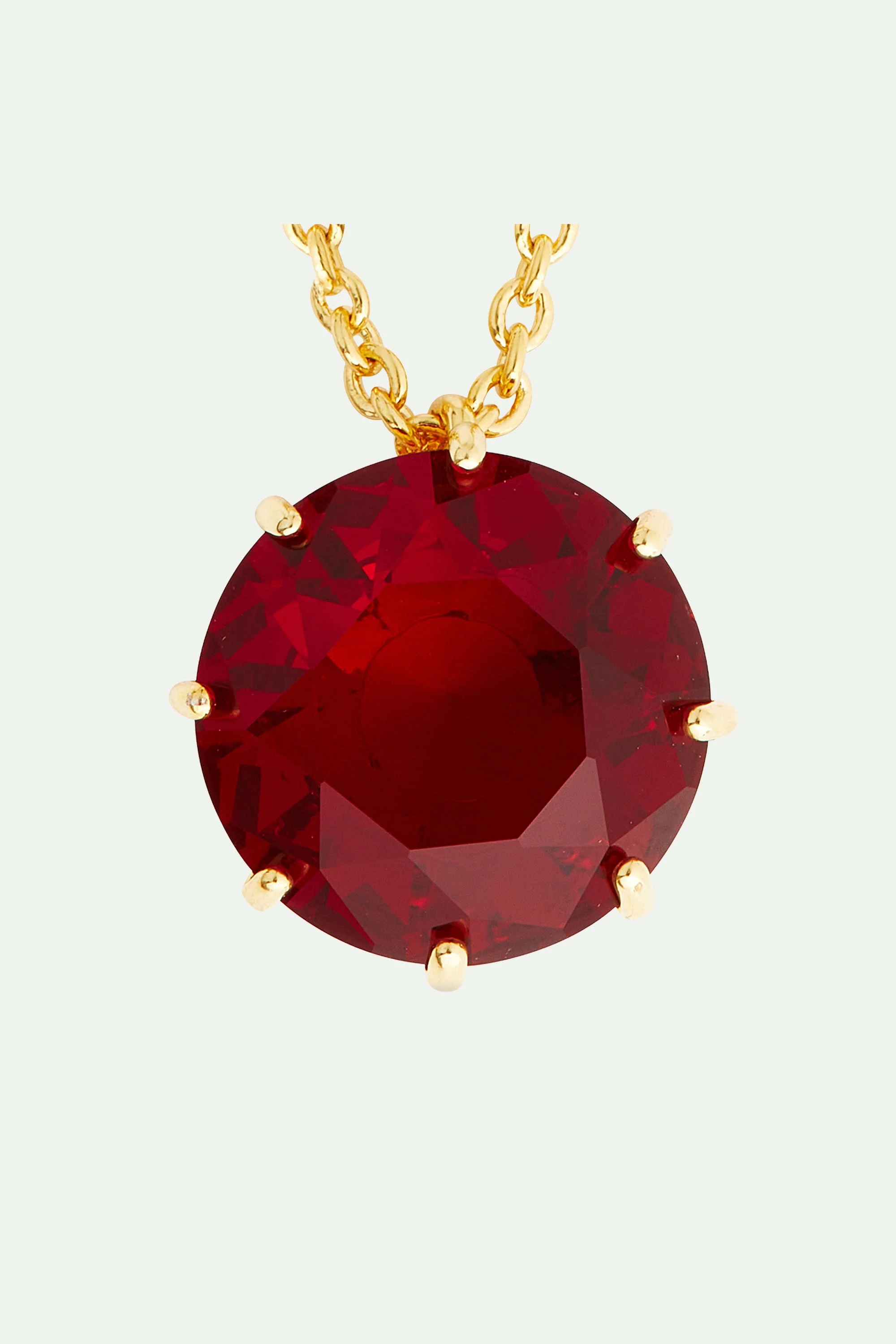 Collier sautoir pierre ronde la diamantinegrenat | Rouge