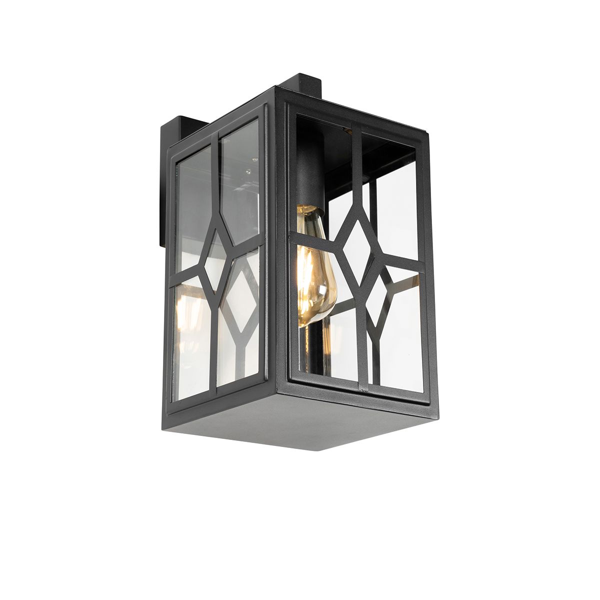Klassieke buiten wandlamp zwart IP44 - Dover
