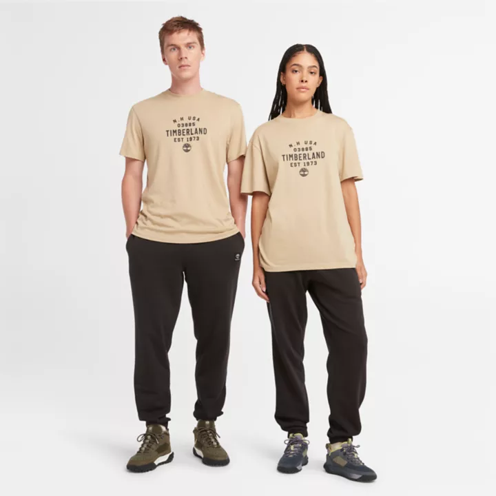 T-shirt à motif en beige