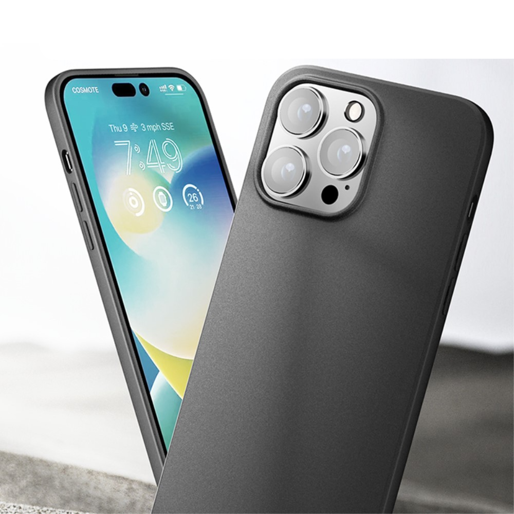 iPhone 15 Pro Gummi Case Hülle Ultra Thin - Schwarz