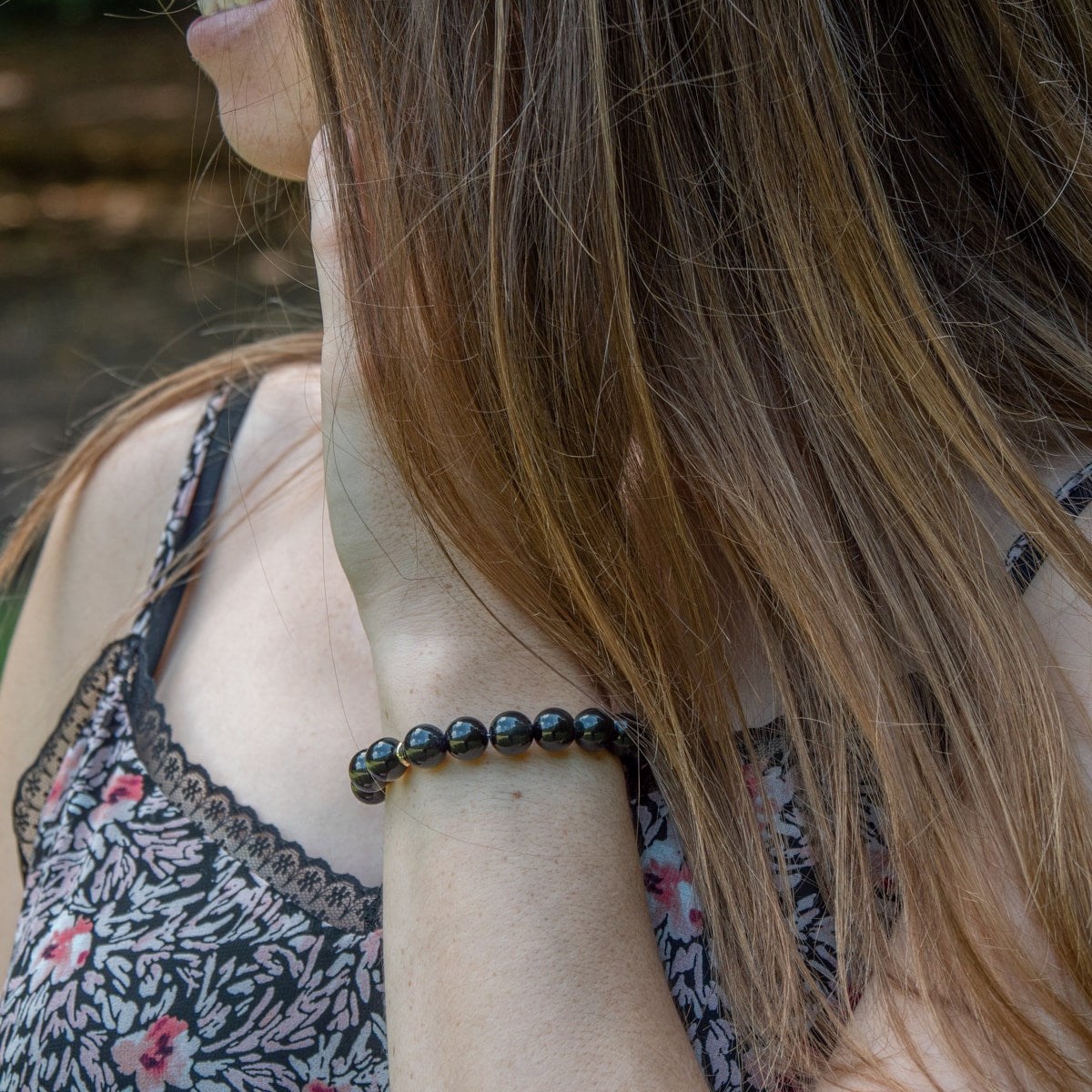 Bracelet Kamelia en pierres naturelles Obsidienne