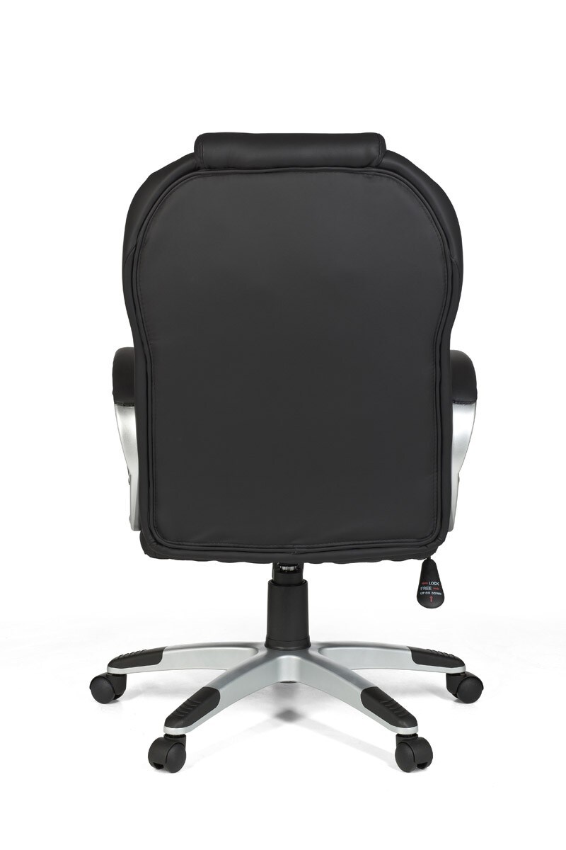 KADIMA DESIGN Chefsessel PALERMO, Lendenwirbelstütze, Wippmechanik, Nylon-Fußkreuz, schwarz/braun