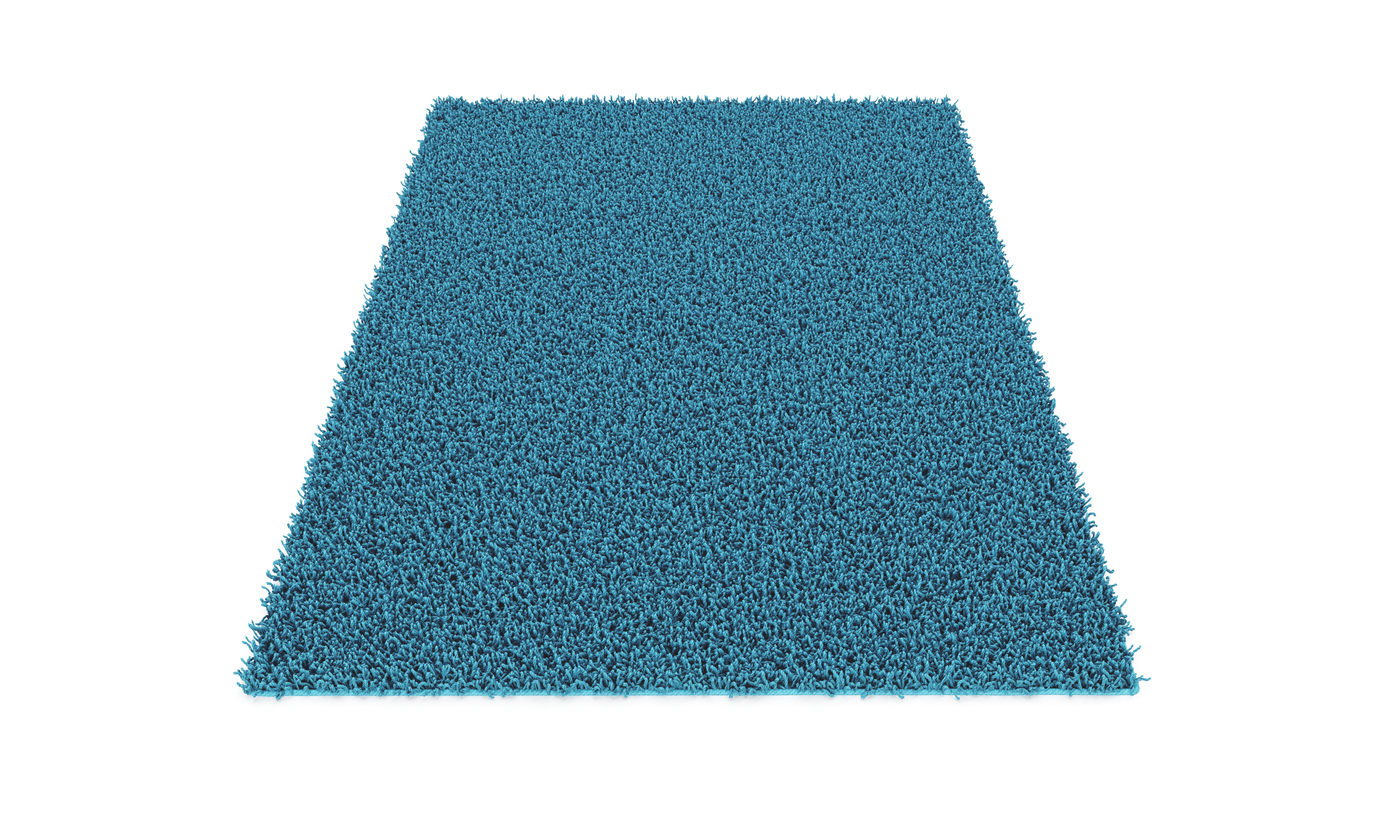 Hochflor Teppich 60 x 110 cm türkis