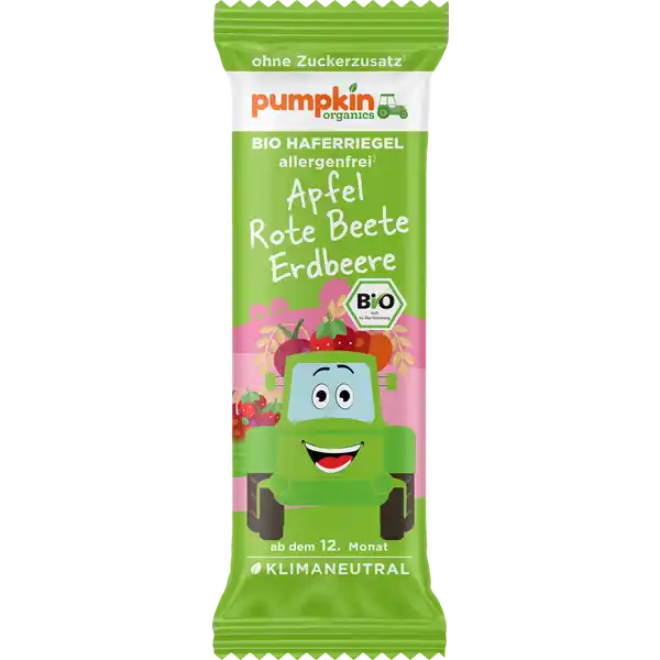Bio Haferriegel Apfel, Rote Beete & Erdbeere