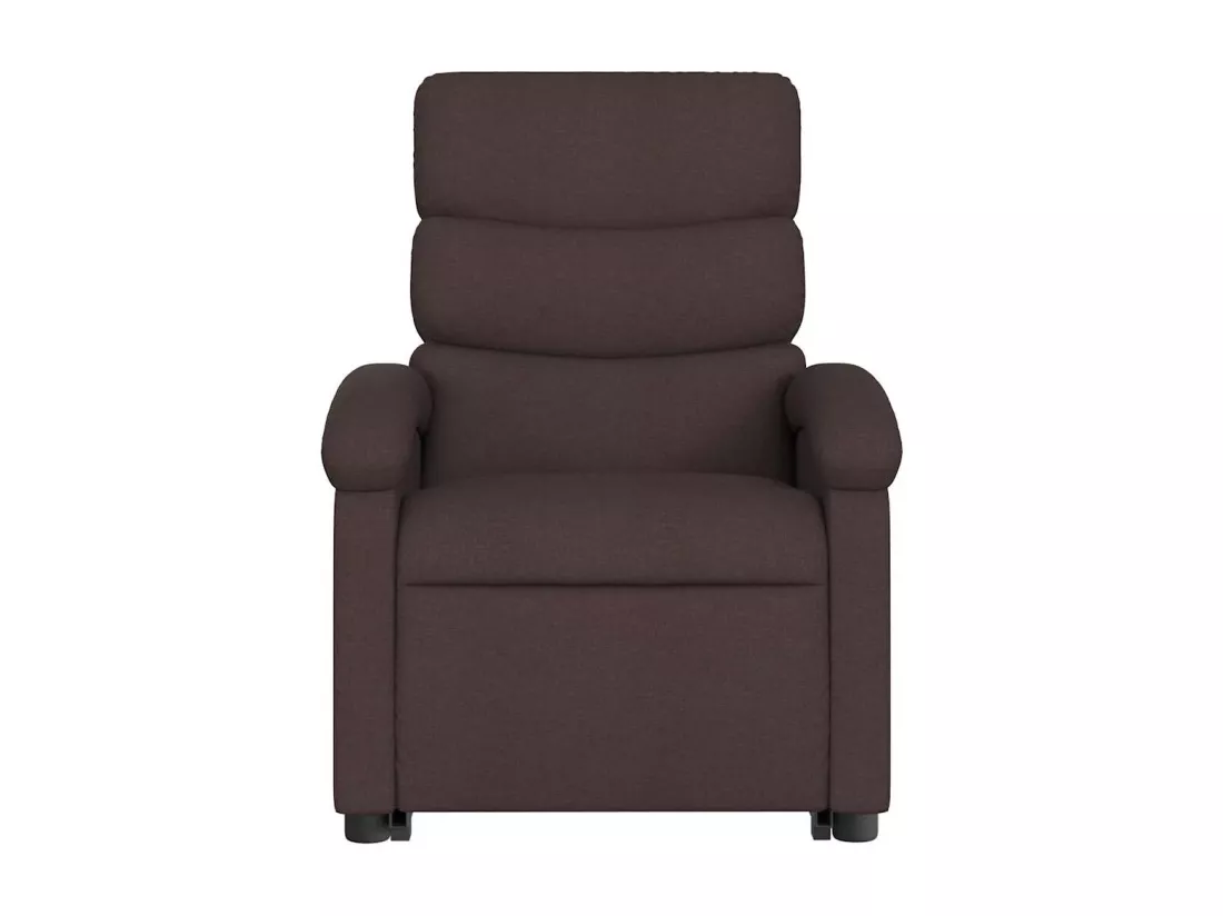 Fauteuil inclinable massant électrique Marron foncé Tissu