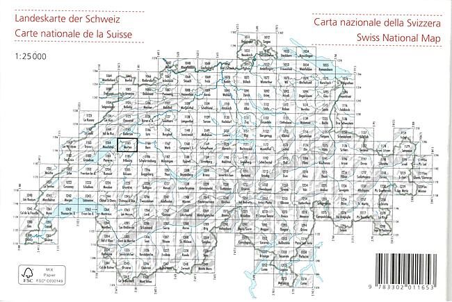 BUNDESAMT - 1165 MURTEN ECHELLE 1 25 000